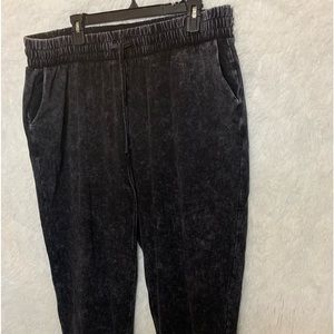 Zenana Women's Size 3X Black Relaxed Fit Elastic Drawstring Jogger pants  1058